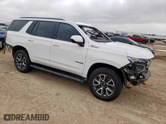2023 Chevrolet Tahoe Z71 with VIN 1GNSKPKD6PR120121, listed as a Copart auction lot 58223505 with 67,210 mi miles and Salvage title. Bid and sale history available at DreamBid. Image 4.