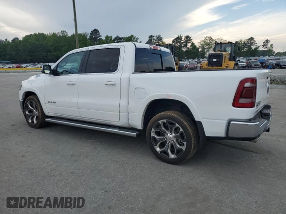2023 Ram 1500 Longhorn with VIN 1C6SRFKT6PN549473, listed as a Copart auction lot 54166445 with 45,676 mi miles and Salvage title. Bid and sale history available at DreamBid. Image 2.