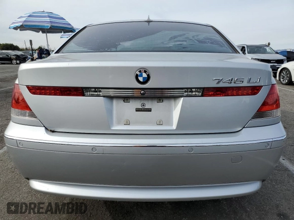 2002 BMW 7 Series 745Li with VIN WBAGN63442DR06954, listed as a Copart auction lot 84566164 with 112,058 mi miles and Clean Title. Bid and sale history available at carsss.com. Image 6.