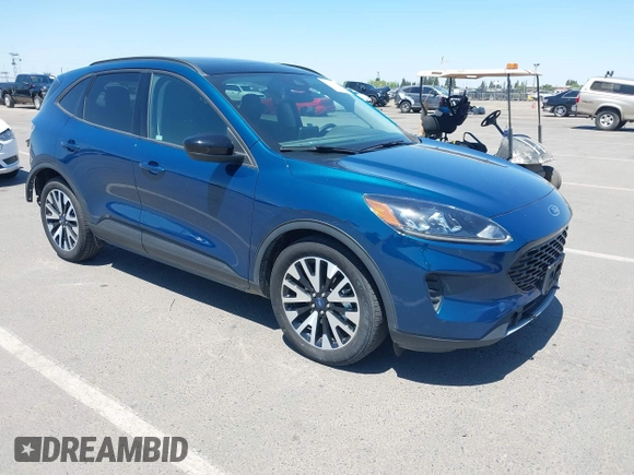 2020 Ford Escape SE Sport Hybrid with VIN 1FMCU0BZ1LUC15585, listed as a IAAI auction lot 42205354 with 21,044 mi miles and . Bid and sale history available at carsss.com. Image 1.