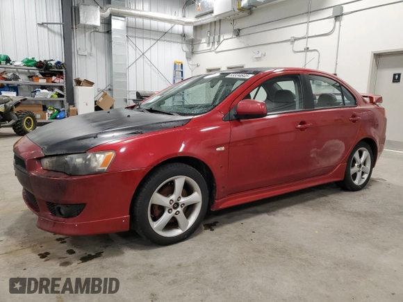 2008 Mitsubishi Lancer GTS with VIN JA3AU86U98U606515, listed as a Copart auction lot 53334645 with 312,991 mi miles and Clean Title. Bid and sale history available at carsss.com. Image 1.