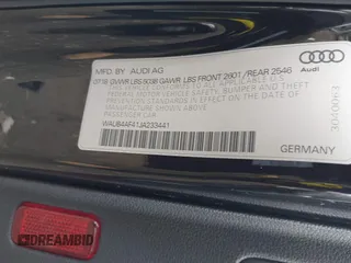 2018 Audi S4 Premium Plus with VIN WAUB4AF41JA233441, listed as a IAAI auction lot 42032077 with 68,316 mi miles. Bid and sale history available at carsss.com. Image 9.