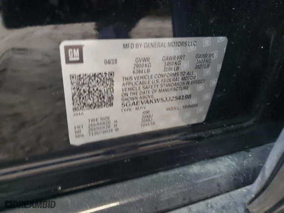 2018 Buick Enclave Essence with VIN 5GAEVAKW5JJ254198, listed as a Copart auction lot 50689635 with 60,208 mi miles and Salvage Title. Bid and sale history available at carsss.com. Image 13.