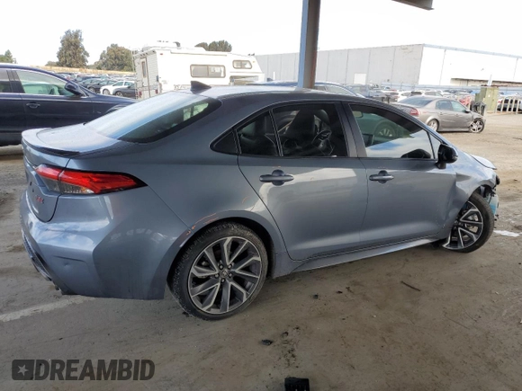 2021 Toyota Corolla XSE with VIN 5YFT4MCE1MP085183, listed as a Copart auction lot 47042545 with 34,416 mi miles and Salvage Title. Bid and sale history available at carsss.com. Image 3.