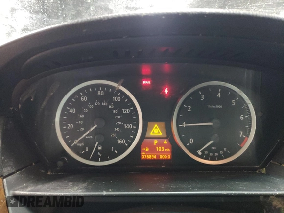 2007 BMW 5 Series 530xi with VIN WBANF73597CU25081, listed as a Copart auction lot 45672795 with 76,894 mi miles and Salvage Title. Bid and sale history available at carsss.com. Image 9.