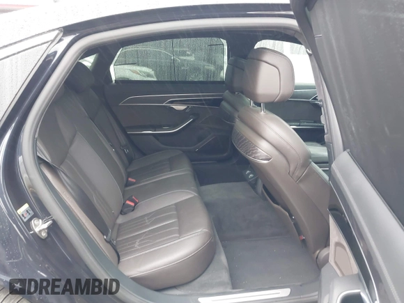 2019 Audi A8 L with VIN WAU8DAF82KN004676, listed as a IAAI auction lot 41086272 with 58,217 mi miles. Bid and sale history available at carsss.com. Image 8.