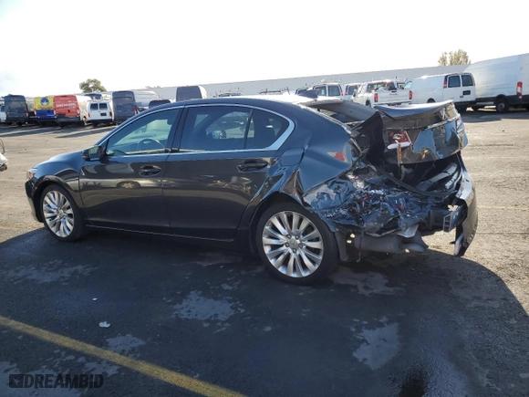 2014 Acura RLX Tech Pkg with VIN JH4KC1F59EC003492, listed as a Copart auction lot 81107054 with 112,095 mi miles and Salvage Title. Bid and sale history available at carsss.com. Image 2.