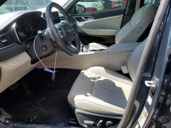 2022 Genesis G70 2.0T with VIN KMTG34TA9NU091742, listed as a Copart auction lot 61888064 with 18,349 mi miles and Salvage Title. Bid and sale history available at DreamBid. Image 7.