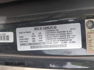 2013 Smart fortwo Pure with VIN WMEEJ3BA5DK663165, listed as a IAAI auction lot 42291804 with 105,074 mi miles and . Bid and sale history available at DreamBid. Image 9.