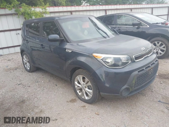 2015 Kia Soul + with VIN KNDJP3A58F7201253, listed as a IAAI auction lot 42042038 with 79,291 mi miles. Bid and sale history available at carsss.com. Image 1.