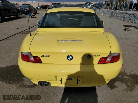 2000 BMW Z3 2.8 with VIN 4USCH3343YLF43629, listed as a Copart auction lot 88303095 with 44,020 mi miles and Salvage title. Bid and sale history available at DreamBid. Image 6.