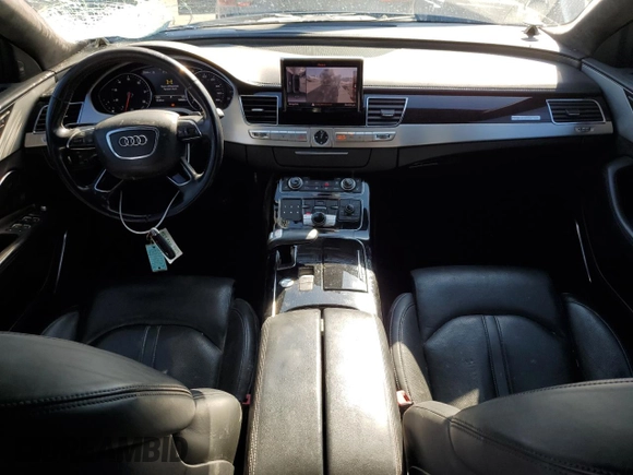 2013 Audi A8 L 6.3L with VIN WAUR4AFD1DN020503, listed as a Copart auction lot 69654204 with 189,999 mi miles and Salvage Title. Bid and sale history available at carsss.com. Image 8.