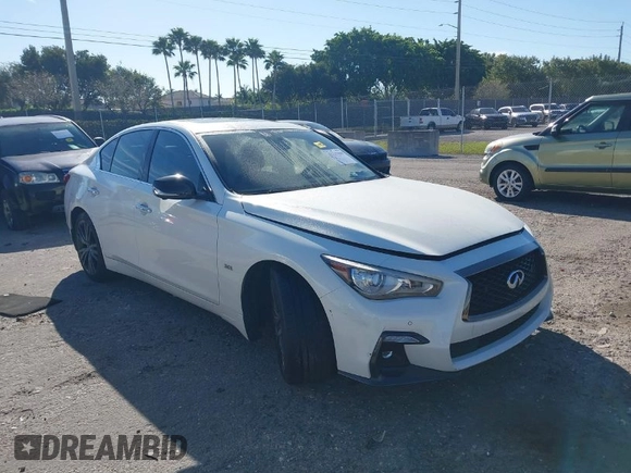 2020 Infiniti Q50 3.0t SPORT with VIN JN1EV7AP6LM203471, listed as a IAAI auction lot 41747908 with 91,593 mi miles. Bid and sale history available at carsss.com. Image 1.