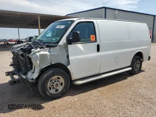 2019 GMC Savana Cargo z VIN 1GTW7AFGXK1216533, wystawiony jako Copart lot #58608405 z przebiegiem 222 344 mil mil oraz Szkody całkowita. Historia ofert i sprzedaży dostępna na DreamBid. Obrazek 1.