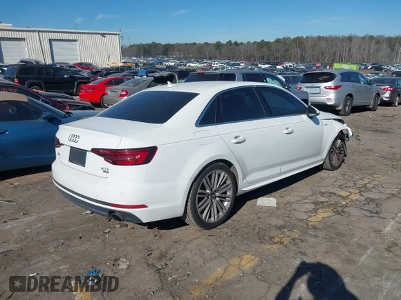 2018 Audi A4 Premium Plus with VIN WAULMAF42JA067113, listed as a IAAI auction lot 41411398 with 49,603 mi miles. Bid and sale history available at carsss.com. Image 4.