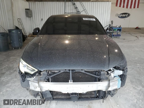 2018 Audi A3 Sedan Premium with VIN WAUAUGFF7J1008263, listed as a Copart auction lot 37766814 with 58,599 mi miles and Salvage Title. Bid and sale history available at carsss.com. Image 5.