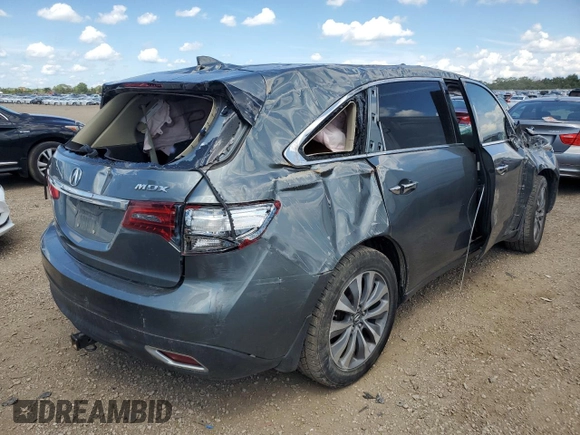 2014 Acura MDX Technology with VIN 5FRYD3H4XEB010168, listed as a Copart auction lot 63021185 with Not provided miles and Salvage title. Bid and sale history available at DreamBid. Image 3.