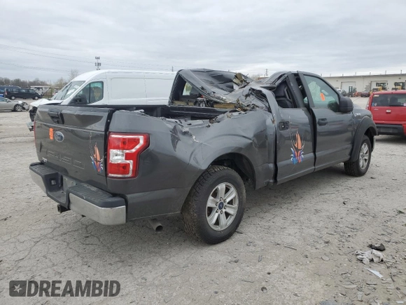 2019 Ford F-150 XL with VIN 1FTEW1CB4KKE45601, listed as a Copart auction lot 53000315 with 107,911 mi miles and Salvage title. Bid and sale history available at DreamBid. Image 3.