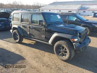 2020 Jeep Wrangler Unlimited Sport S with VIN 1C4HJXDN2LW237878, listed as a IAAI auction lot 41857311 with 61,636 mi miles and . Bid and sale history available at DreamBid. Image 1.