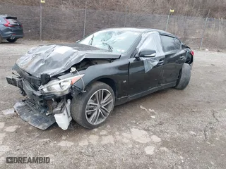 2015 Infiniti Q50 Premium with VIN JN1BV7AR4FM406299, listed as a IAAI auction lot 41801198 with 108,565 mi miles. Bid and sale history available at carsss.com. Image 18.