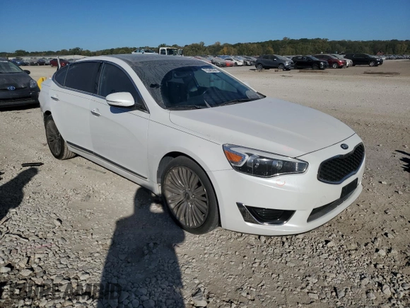 2015 Kia Cadenza Premium with VIN KNALN4D7XF5172879, listed as a Copart auction lot 76345394 with 124,492 mi miles and Salvage Title. Bid and sale history available at carsss.com. Image 4.