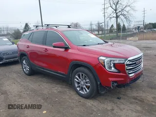 2022 GMC Terrain SLT with VIN 3GKALVEV2NL141924, listed as a IAAI auction lot 41957323 with 52,341 mi miles and . Bid and sale history available at DreamBid. Image 1.