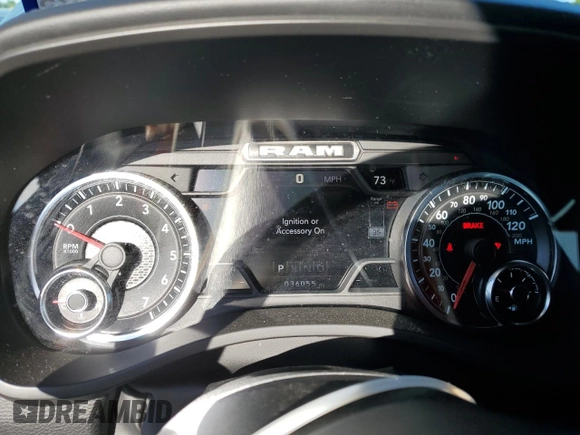 2022 Ram 1500 Lone Star with VIN 1C6SRFFT1NN313174, listed as a Copart auction lot 54848835 with 36,055 mi miles and Clean title. Bid and sale history available at DreamBid. Image 9.