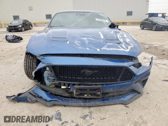 2023 Ford Mustang GT with VIN 1FA6P8CF9P5301583, listed as a Copart auction lot 57596535 with 19,916 mi miles and Salvage title. Bid and sale history available at DreamBid. Image 5.