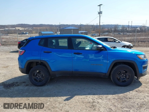 2020 Jeep Compass Sport with VIN 3C4NJDAB0LT142611, listed as a IAAI auction lot 41769615 with 93,753 mi miles. Bid and sale history available at carsss.com. Image 13.
