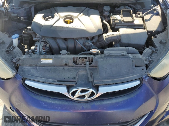 2013 Hyundai Elantra Limited with VIN 5NPDH4AE7DH179786, listed as a Copart auction lot 52531825 with 147,850 mi miles and Salvage Title. Bid and sale history available at DreamBid. Image 11.