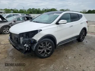 2017 Hyundai Santa Fe Ultimate z VIN 5XYZW4LA0HG494822, wystawiony jako Copart lot #55850655 z przebiegiem 74 984 mil mil oraz Szkoda całkowita • Salvage title. Historia ofert i sprzedaży dostępna na DreamBid. Obrazek 1.