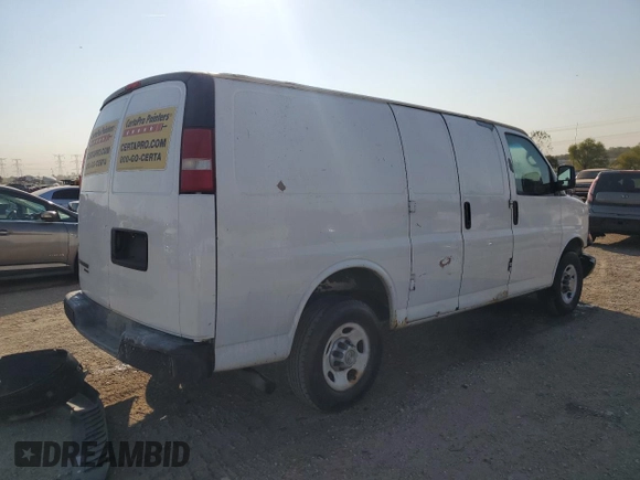 2010 Chevrolet Express Cargo with VIN 1GCZGFBA3A1166374, listed as a Copart auction lot 74968214 with 201,958 mi miles and Salvage title. Bid and sale history available at DreamBid. Image 3.