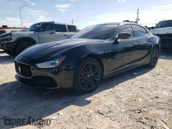 2017 Maserati Ghibli with VIN ZAM57XSS6H1249705, listed as a Copart auction lot 61602993 with 73,454 mi miles. Bid and sale history available at carsss.com. Image 1.