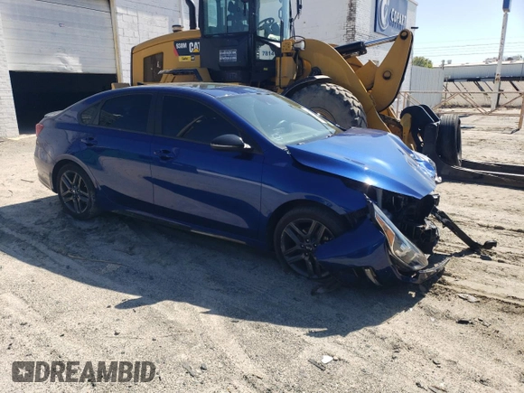 2021 Kia Forte GT-Line with VIN 3KPF34AD0ME278257, listed as a Copart auction lot 52082515 with 41,965 mi miles and Salvage Title. Bid and sale history available at carsss.com. Image 4.