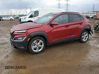 2023 Hyundai Kona SEL с VIN KM8K3CAB2PU063097, выставлен на аукционе Copart как лот 54108895 с пробегом 23 016 миль миль и Списание • Salvage title. История ставок и продаж доступна на DreamBid. Изображение 1.