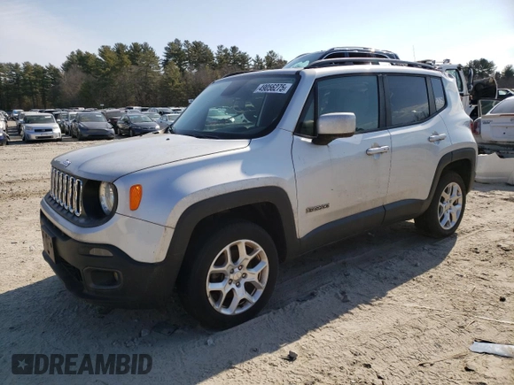 2017 Jeep Renegade Latitude with VIN ZACCJBBB8HPF85520, listed as a Copart auction lot 49056275 with 104,159 mi miles and Salvage Title. Bid and sale history available at carsss.com. Image 1.