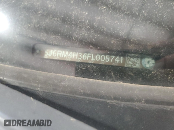 2015 Honda CR-V LX with VIN 5J6RM4H36FL005741, listed as a Copart auction lot 54409775 with 63,171 mi miles and Salvage Title. Bid and sale history available at DreamBid. Image 13.