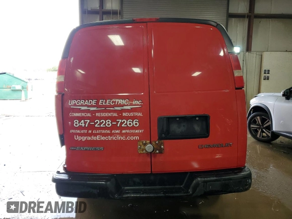 2006 Chevrolet Express Cargo Van with VIN 1GCGG25V561210610, listed as a Copart auction lot 51284105 with 194,595 mi miles and Salvage Title. Bid and sale history available at carsss.com. Image 6.