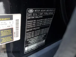 2016 Land Rover Range Rover Sport Autobiography with VIN SALWV2EF0GA574809, listed as a Copart auction lot 42360365 with 90,409 mi miles and Salvage title. Bid and sale history available at DreamBid. Image 12.