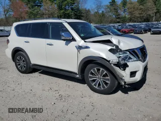2019 Nissan Armada SL z VIN JN8AY2NC4K9588967, wystawiony jako Copart lot #54489435 z przebiegiem 97 046 mil mil oraz Szkody całkowita. Historia ofert i sprzedaży dostępna na DreamBid. Obrazek 4.