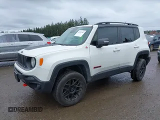 2017 Jeep Renegade Trailhawk с VIN ZACCJBCB6HPE79727, выставлен на аукционе IAAI как лот 41851367 с пробегом 90 645 миль миль и . История ставок и продаж доступна на DreamBid. Изображение 2.