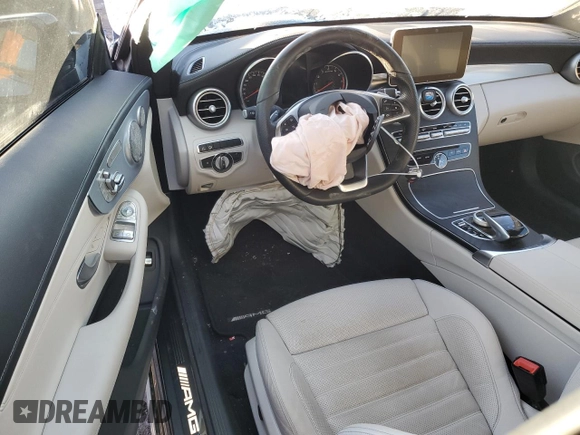 2017 Mercedes-Benz C 43 AMG with VIN WDDWJ6EB7HF514883, listed as a Copart auction lot 87246414 with 53,820 mi miles and Salvage Title. Bid and sale history available at carsss.com. Image 8.