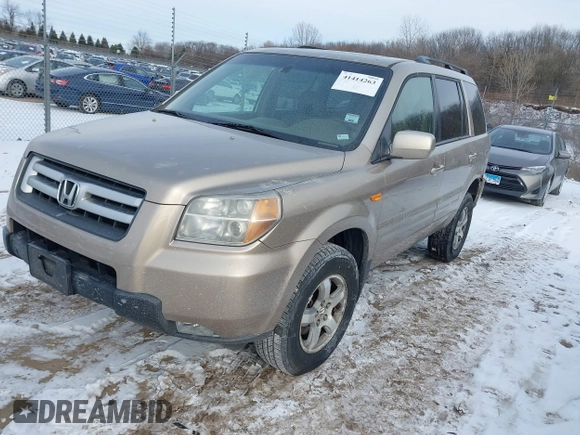 2006 Honda Pilot EX-L with VIN 2HKYF18526H546575, listed as a IAAI auction lot 41414263 with 118,872 mi miles and . Bid and sale history available at DreamBid. Image 2.