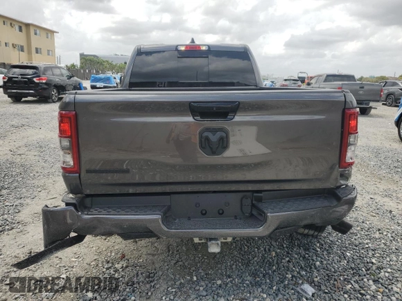 2024 Ram 1500 Big Horn with VIN 1C6RREMT5RN100942, listed as a Copart auction lot 51061775 with 7,706 mi miles and Non Repairable. Bid and sale history available at carsss.com. Image 6.