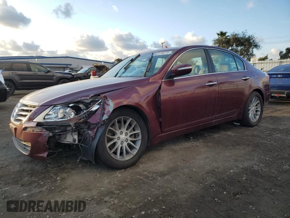 2011 Hyundai Genesis with VIN KMHGC4DE2BU118559, listed as a Copart auction lot 42318225 with 120,310 mi miles and Salvage Title. Bid and sale history available at carsss.com. Image 1.