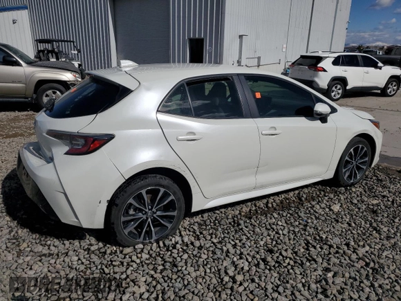 2019 Toyota Corolla Hatchback SE with VIN JTNK4RBE7K3005297, listed as a Copart auction lot 48137475 with 0 mi miles and Salvage Title. Bid and sale history available at carsss.com. Image 3.