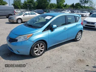 2014 Nissan Note S with VIN 3N1CE2CP7EL381412, listed as a IAAI auction lot 42425815 with 128,391 mi miles and . Bid and sale history available at DreamBid. Image 2.