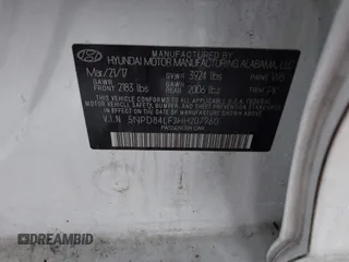 2017 Hyundai Elantra Limited z VIN 5NPD84LF2HH207960, wystawiony jako IAAI lot #42236729 z przebiegiem 78 222 mil mil oraz . Historia ofert i sprzedaży dostępna na DreamBid. Obrazek 9.