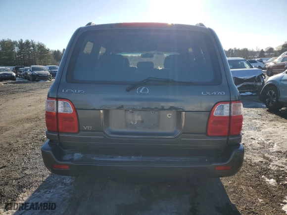 2000 Lexus LX 470 with VIN JT6HT00W1Y0084900, listed as a Copart auction lot 41480235 with 213,577 mi miles and Salvage Title. Bid and sale history available at carsss.com. Image 6.