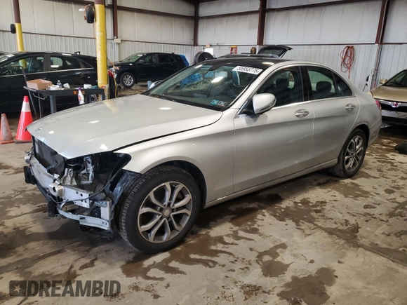 2016 Mercedes-Benz C 300 Luxury with VIN 55SWF4KB0GU101564, listed as a Copart auction lot 55955775 with 122,777 mi miles and Salvage Title. Bid and sale history available at DreamBid. Image 1.